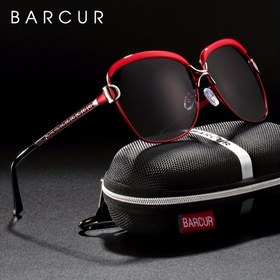Resim Barcur Kadınlar için Büyük Boy Gradient Lens Lady Lüks Marka Gözlükler (Kılıf ile) Anneler Günü/Hediyeler Verme 