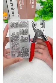 Resim NEBİL HOME 9.5 Mm 50takım Metal Çıt Çıt, El Pensesi, Set-saklama Kutusu ,Gömlek ve Bebe Çıtçıt Montaj Seti 