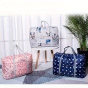 Resim Katlanabilir Ekstra Büyük Kapasiteli Seyahat Çantası - Taşınabilir, Hafif, Polyester Bagaj Depolama, Şık Yıldız Desenli, Kolay Saklama, Yıkanmaya Gerek Olmayan Seyahat Eşyaları İçin Tote Çanta, Hızlı Paketleme ve Düzen 