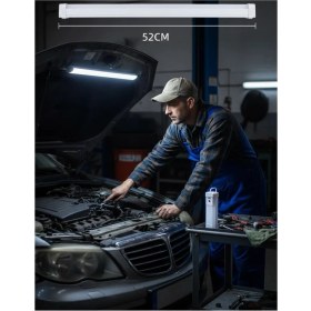 Resim Nishev.com Evini Sev USB Şarjlı 3 Modlu Mıknatıslı Otel-Yurt-Ev-Kamp Feneri LED Şarjlı Işıldak 15 W 52 cm 