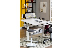 Resim Creo Mobili Mimarlık Öğrencileri İçin Çizim Masası + Sandalye + Keson + Tabure - Beyaz/Fuşya - Vega Premium 