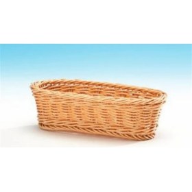 Resim Tek Tıkla Mutfak Küçük Ovalplastik Ekmek Sepeti(Açık-Koyu) 