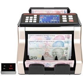 Resim Sigma SC7520G Karışık Para Sayma Makinesi - TL - Euro - USD - Türkçe Sesli Uyarı Müşteri Ekranı 