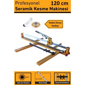 Resim Stilmax Long Uzun Seri 120CM Yeşil Lazerli Fayans Seramik Granit Kesme Makinesi- Hassas ve Hızlı Kesim 