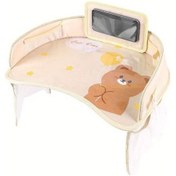 Resim Turcoshop11 Ballon Bear Ark Çocuk Oto Koltuğu Tepsi Masası Multifonksiyonlu Bebek Arabası Saklama Tabağı 
