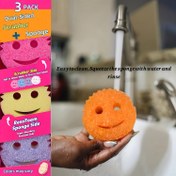 Resim Sıcaklığa Duyarlı, Çiziksiz, Çok Amaçlı Bulaşık Sünger Seti: Mutfak, Banyo, Cam ve Duvar Yüzeyleri için Uygun - Halloween ve Noel Hediyeleri için Mükemmel 