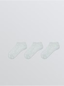 Resim LC Waikiki Gri Kadın Düz Sneaker Çorap 3'lü 