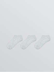 Resim LC Waikiki Gri Kadın Düz Sneaker Çorap 3'lü 