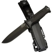 Resim Kuzgun Ticaret Tiger Tactical Htm 1041 A Siyah Outdoor / Survival Bıçak 27CM - Kauçuk Sap, Kılıflı, Kutulu - Lisinya 