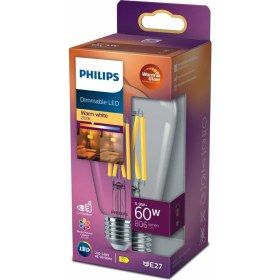 Resim PHILIPS FILAMENT 60W DİMLENEBİLİR ST64 AMPUL SARI IŞIK 2700K 