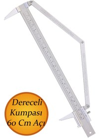 Resim NUBLADO Derece Kumpası 60 Cm Açı Ölçer Gönye Çok Amaçlı Cetvel (12111). 