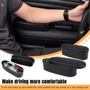 Resim [Lüks] Genişletilebilir Depolama ile Ayarlanabilir Araba Kolçak Yastığı - Yumuşak Suni Deri, Siyah ve Bej, Araç Kapı Montajı için Çok Fonksiyonlu, Gözlük ve Küçük Eşyaları Destekler, Kolçak Depolama Kutusu | Şık Araba Aksesuarı | Çok Fonksiyonlu Tasarım, Araba Depolama 