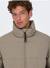 Resim Only & Sons Onspack Lıfe Puffer Jacket Otw Erkek Gri Mont - 22034718 Gri 