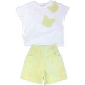 Resim Nk Kids Kız Çocuk Butterfly Takım Nk-18500 Ekru-yeşil 