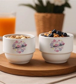 Resim Bk Gift Kişiye Özel İsimli Çiçek Tasraımlı 2li Çerezlik Kase-15 Yeni Ev Hediyesi Önerileri, Misafir Sunum Ürünü, Çay Yanı Kase Kobitmeyencom34782 Bk G 