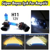 Resim Beyaz Işık Far Ampulü H11 12V 100W 