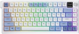 Resim Coverzone Üçlü Mod Membran Gaming Klavye,%75 Düzen, 4000mAh Batarya, RGB 14 Efekt, TFT Ekran, Type-C, Bluetooth 2.4G, Su Geçirmez, Win/Mac Uyumlu, Multimedya Düğmeli | AJAZZ AF82 (Mavi Beyaz - AF82) 