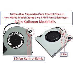 Resim Toshiba Uyumlu Satellite L50-A-13X. L50-A-140. L50-A-141 Fan 4 Pin 