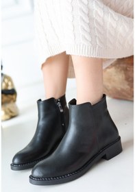 Resim Moed Siyah Cilt Topuklu Bot Diğer 