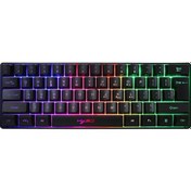 Resim Vkemall Hxsj 61 Tuşlu Çift Modlu Rgb Aydınlatmalı Kablosuz Klavye - Bluetooth 5.0 Ve 2.4g Bağlantı, Kompakt Tasarım 