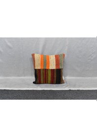 Resim Zehra Abla Halı Yeni El Dokuma Patchwork Kırkyama Dekoratif Kilim Kırlent Yastık Kılıfı 6093 