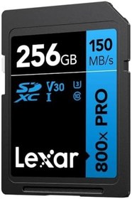 Resim Lexar 256GB 800X SD UhsI V30 150MB/S Hafıza Kartı 