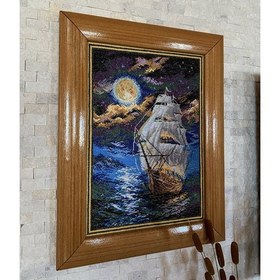 Resim Tekprofil Etamin Pano Kanaviçe Pano Tablo Yelkenli Gemi 