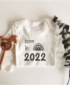 Resim Tuğbababy Born In 2022 Uzun Kol Çıtçıtlı Organik Bebek Body Beyaz 