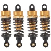 Resim Geekyou 1:10 Rc Araba Metalik Amortisörler Gümüş - 4 Adet, 60mm Mesafe, 5mm Delik, Hsp Redcat Uyumlu 