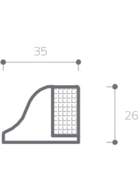 Resim System 1000 Kapı Stoperi Yapışkanlı/Vidalı Füme-Siyah Plastik Renk Çap 35x45 mm 