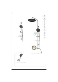 Resim İsaoğlu Yapı Duş Sistemi Tepe Yağmurlamalı Batarya Dahil Set Oval Yuvarlak Robot Duş Başlığı Komple Set Diğer 