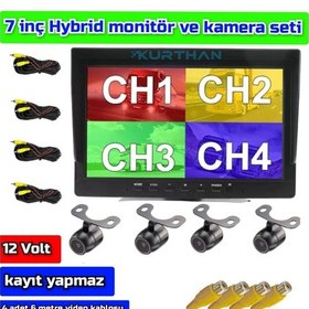 Resim 7 İnç Hybrid Monitör Ve 4 Adet Kelebek Kamera Hazır Set 