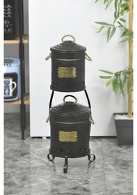 Resim Jasper JPR-1041 Yıldıray Metal Siyah Lüks Metal Standlı Sebzelik 