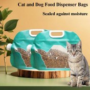Resim Evcil Hayvan Maması Saklama Çantası, Sızdırmaz ve Nem Geçirmez, Taşınabilir Plastik Mama Dispenseri Köpek ve Kedi Maması İçin, Seyahat ve Açık Hava Kullanımı İçin İdeal, Çeşitli Mama Boyutlarına Uyar, Pil Gerektirmez 