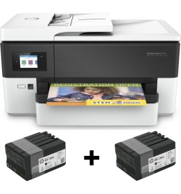 Resim Hp Officejet Pro 7720 Çok Fonksiyonlu A3 Yazıcı (Ekstra 1 Set Orjinal Kartuş Hediyeli) 