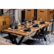 Resim NT Concept Ntconcept Vinne Doğal Ağaç Yemek Masası - (85cm-200cm Masa) 