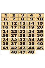 Resim YükselReklam Posta Kutusu Numarası 3,9 Cm X 1,7 Cm 1-48 