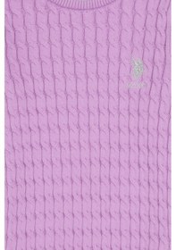 Resim U.S. Polo Assn. Kız Çocuk Lila Bisiklet Yaka Basic Kazak 50313060-VR034 