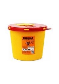 Resim Tıbbi Atık Kovas Sarı, Enfekte Kovası Sarı Renk , Hijyenik Ve Güvenli Kullanım 8 Litre Tüm Adetler Turuncu 