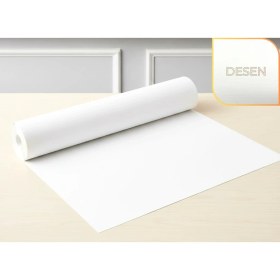 Resim Almital Mobilya Aksesuarlari 48 cm x 1 m beyaz kumaş desenli, suni deri çekmece İçi Kaydırmaz Halı , çekmece halısı, raf örtüsü 