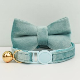 Resim Cat collar Safety Bell cat collar 92726 - NORTH BLUE Collar + Bow Tie / S/M 