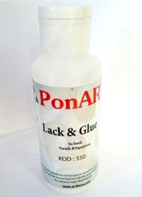 Resim Ponart Lack&Glue Su Bazlı Şeffaf Vernik ve Yapıştırıcı 100 ML 