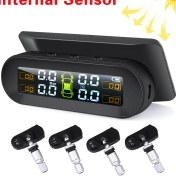 Resim Xiyu Shop T1-In Tarzı Tpms Güneş Enerjisi Tpms Araba Lastik Basıncı Alarm Monitörü Oto Güvenlik Sistemi Lastik Basıncı 360 Ayarlanabilir Sıcaklık Uyarısı (Yurt Dışından) 