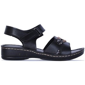 Resim Ayakcenter 14826 Polero Siyah Kadın Düz Yazlık Sandalet Siyah 