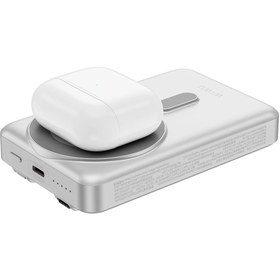 Resim WIWU Wi-P056 Taşınabilir Wireless Şarj ve PD Hızlı Şarj Özellikli Powerbank 15W 10000mAh Gri 