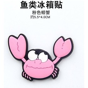 Resim Pembe Yengeç Yumuşak Jelli Manyetik Buzdolabı Sticker - Ev Dekorasyonu, Not Tutma Ve Çocuk Eğitimi Araçları 