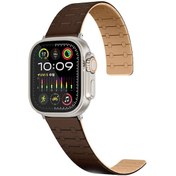 Resim Noktaks - İos Watch 40mm Uyumlu - Kordon Çizgili Desenli Silikon Kordon Krd-111 - Kahverengi 