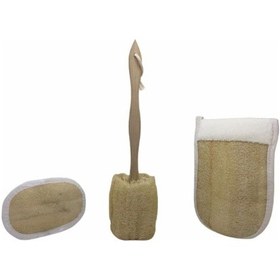 Resim Ahşap Saplı Doğal Kabak Lifi Kabak Lif Yz İçin Doğal Kabak Lif Du Kahverengi 