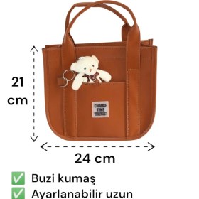 Resim Ayıcıklı Buzzy Kumaş Çapraz Askılı Çanta 