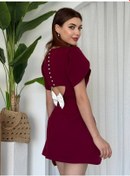 Resim Alka İncili Fiyonk Detay Elbise 